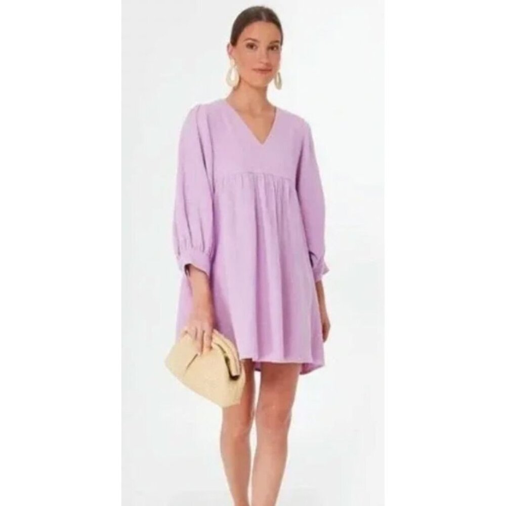 Tuckernuck Lavender V-Neck Mini Dress